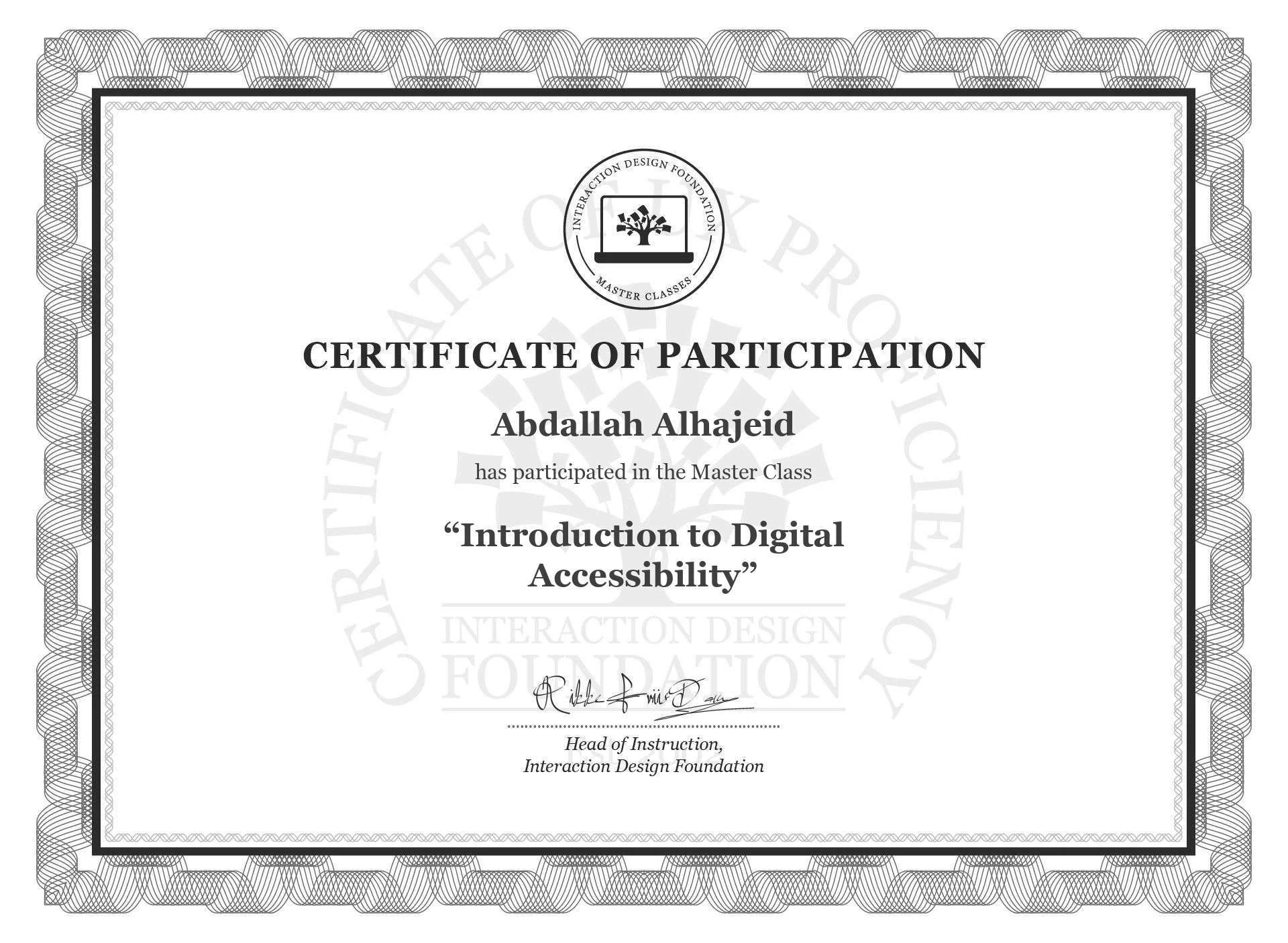 User Experience Introduction to Digital Accessibility